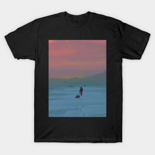 Almost There - Snowy Landscape Digital painting T-Shirt